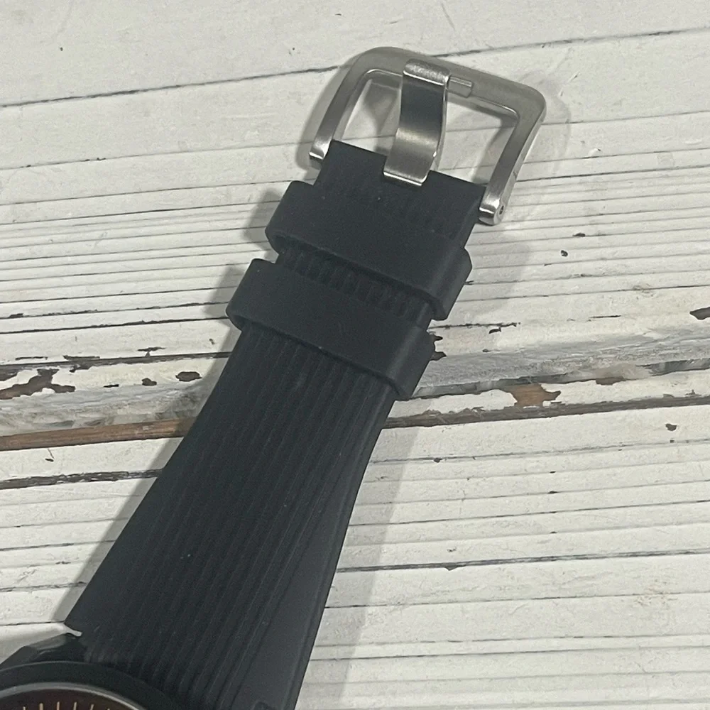 NEW BATTERY Aeropostale Luxury Watch‎ Metallic Brown Chronograph Dial Silicone